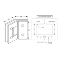 Glass to Glass 135 Degree Shower Door Hinge